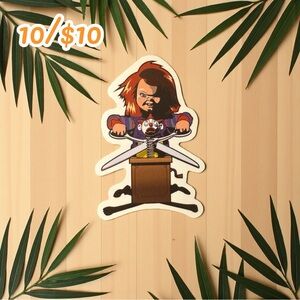 Chucky Jack-in-the-Box Sticker – Horror Movie Killer Doll Decal